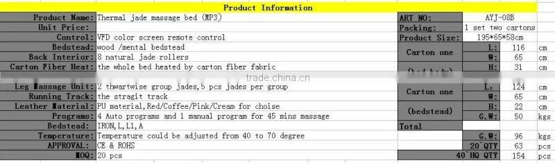 Most luxury jade massage bed