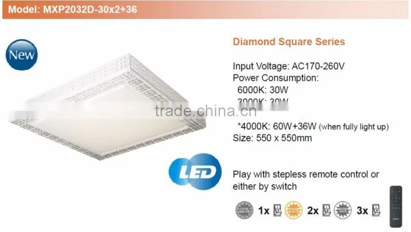 Color Changing LED Ceiling Light, Chang the Brightness and Color by Your Mood
