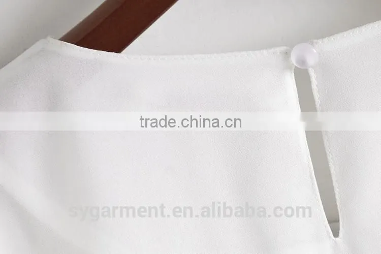 2015 Summer Women Loose Chiffon blouse Ladies Plus Size Shirt