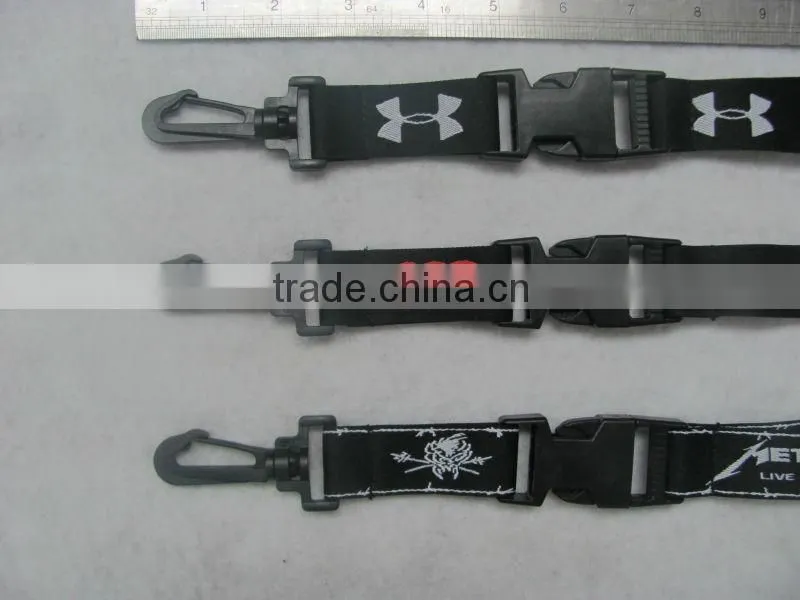 lanyard strap with custom woven design low MOQ