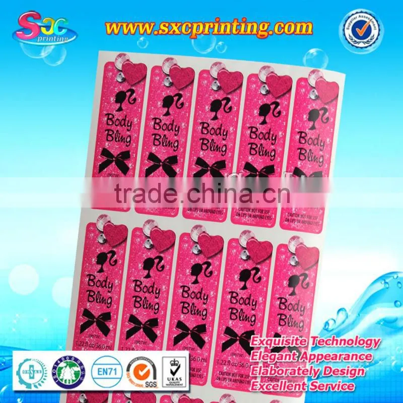 Factory wholesale printing cosmetic jar labels , nail polish label , custom labels for nail polish