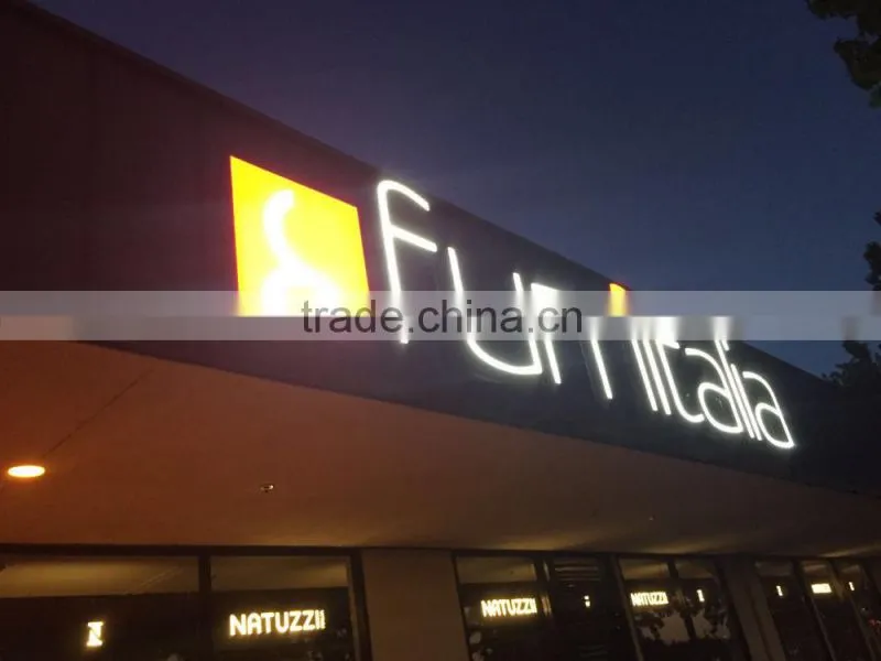 High bright store front 3d outdoor advertising acrylic led light signs letters