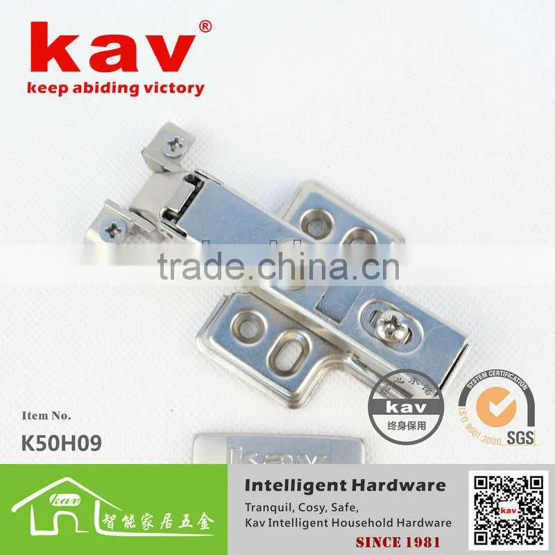 Aluminum frame clip on soft close door hinge