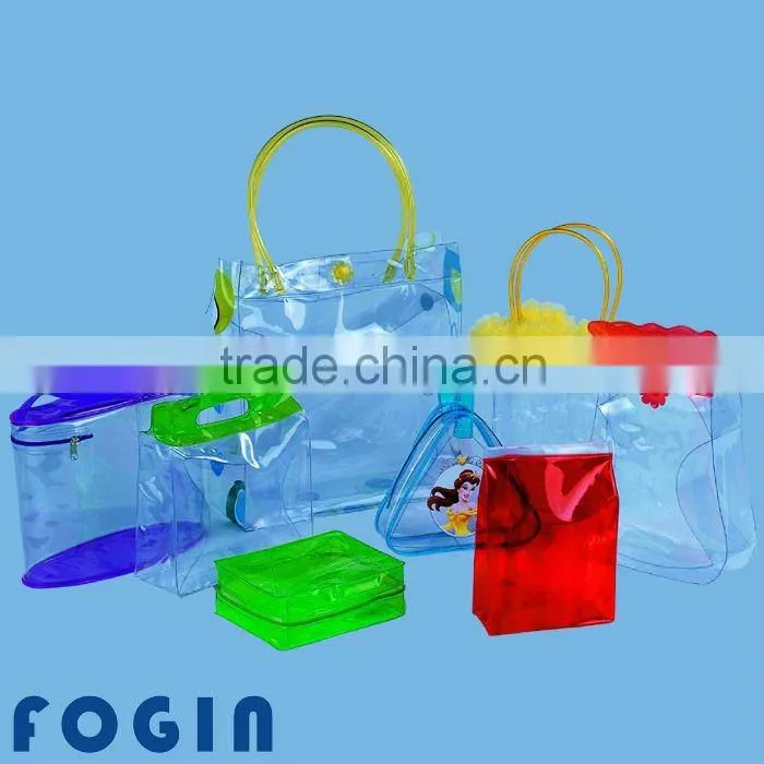 PVC EVA TPU Cosmetics packaging bags with zipper and printing