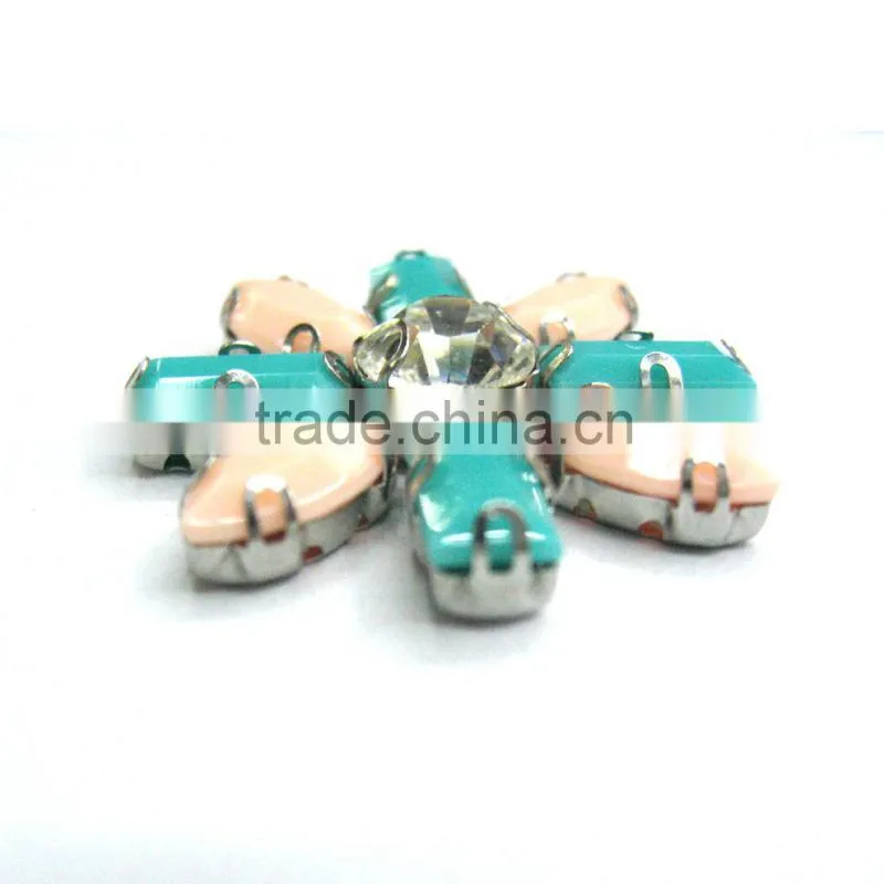 chunky matte resin beads sew on pastel jeweled stone claw setting jewelled garment accessories use