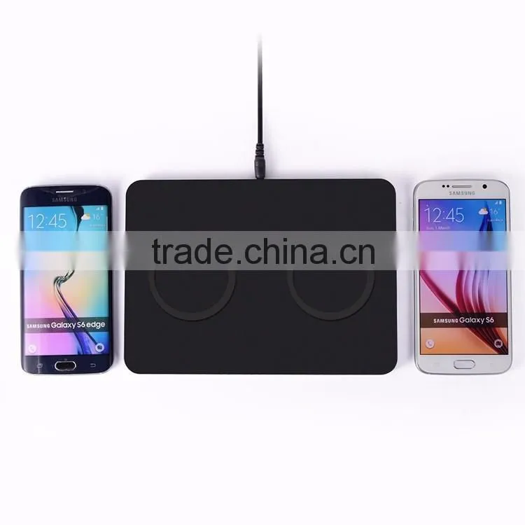 2016 Fast Charging QI Standard Dual-Charger Wireless Phone Charger
