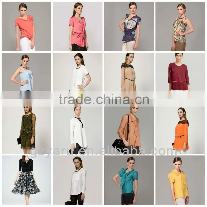 Mulberry silk flower fashion loose two single blouse