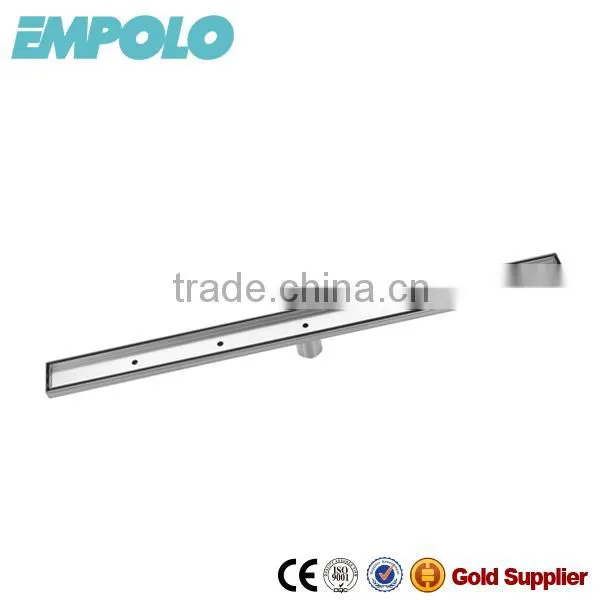 Popular Stainless Steel Floor Drainer Long Floor Drains Insert Tiles Foshan Sanitary 78825