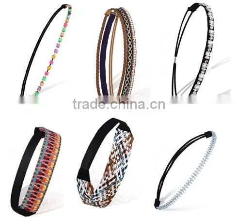 Women Lady Headband Crystal Elastic Hair Band For Wedding Bridal Party Hair Hoop