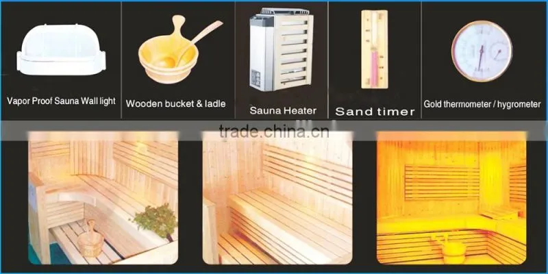 Canadian red cedar wood sauna room demo