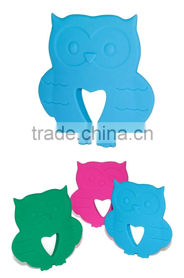 cute owl shape kids chew toys silicone baby teething pendant supplies