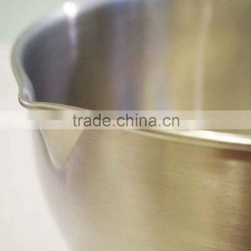 Salad bowl,Stainless steel mixing bowls with handle & spout