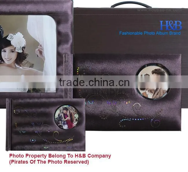 H&B wholesales 10*11,12*8 leather photo albums