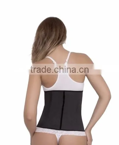 Latex Underbust Corset Waist Trainer with 9 steel bone 3 hook Top