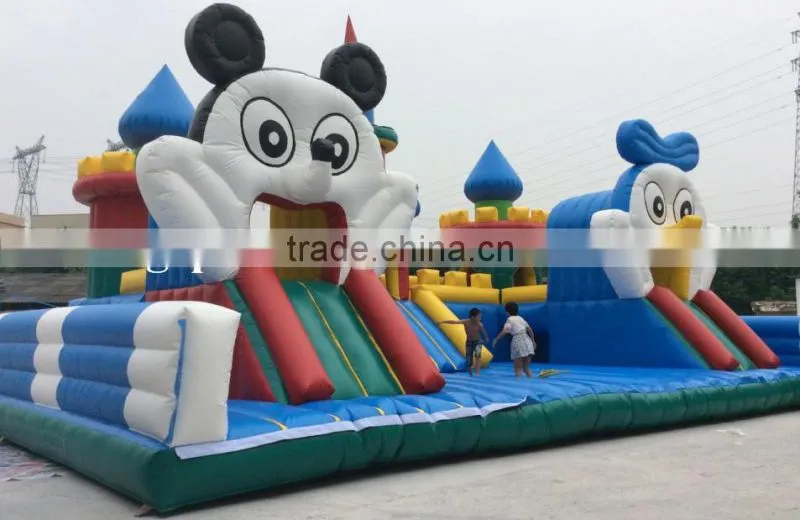 2016 hot sale inflatable fun city, outdoor playground inflatable castle, inflatable amusement park