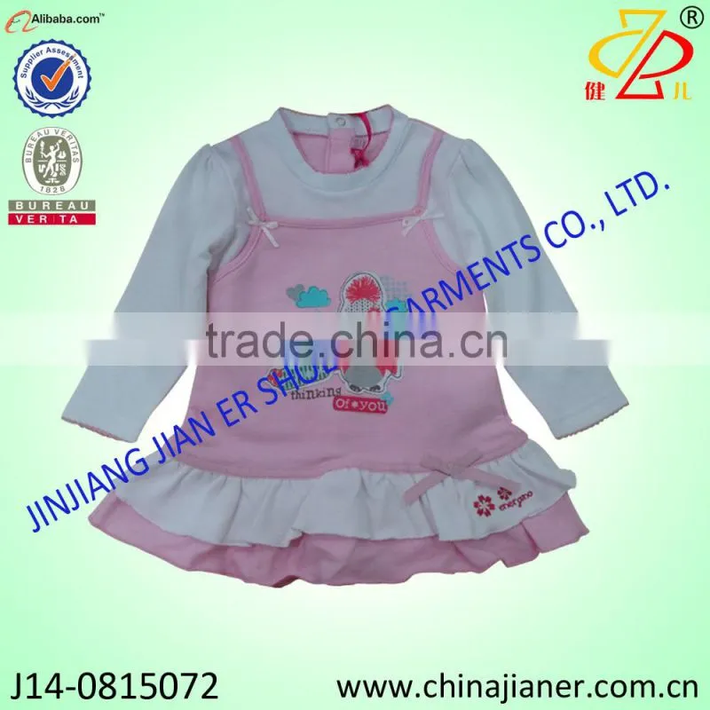 hot sale 100%cotton long sleeve grey color winter fashion baby tshirt