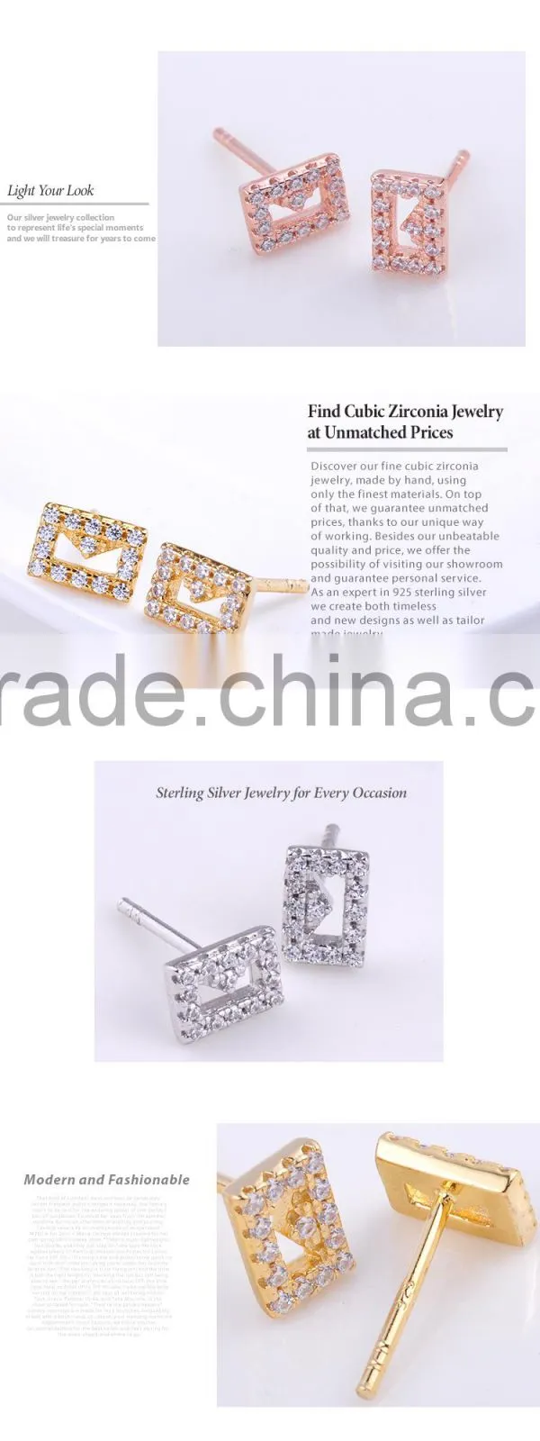 925 sterling silver jewelry love mail earrings designs