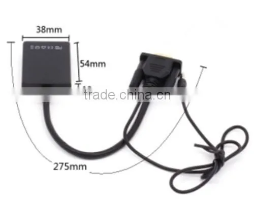 1080P VGA toHDMI + USB Audio Video Cable Adapter Converter cabletolink top quality