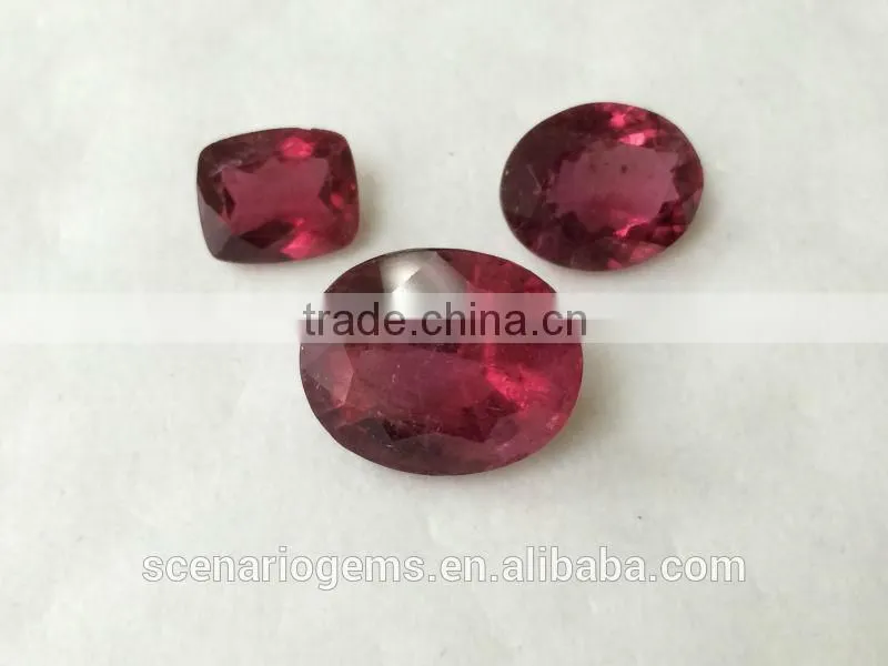 #HMZZ Natural Pink Tourmaline Multi Shape Cut Faceted Loose Gemstone Rubellite