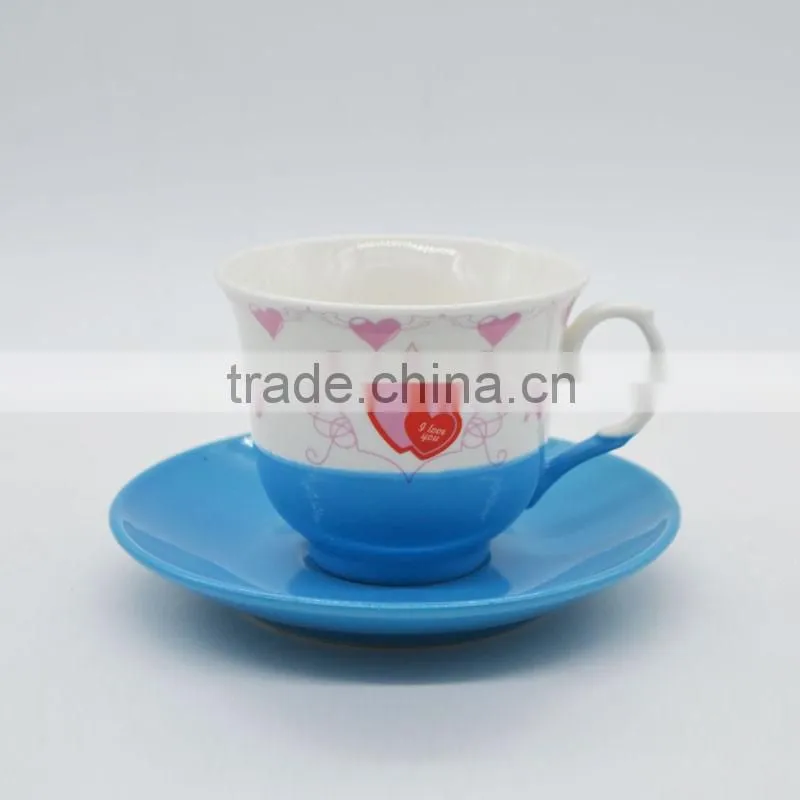 Ceramic mug and saucer tea cup coffee cup for homeuse