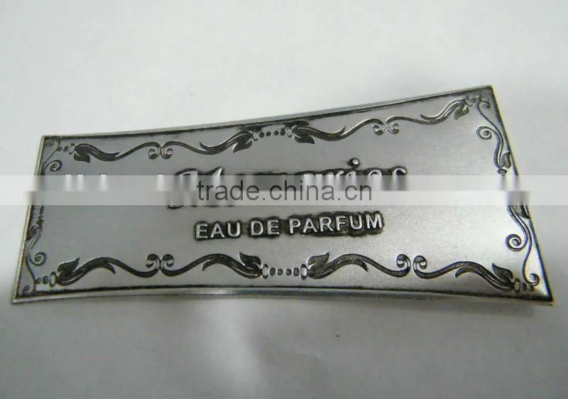 embossed Metallic purfume bottle label
