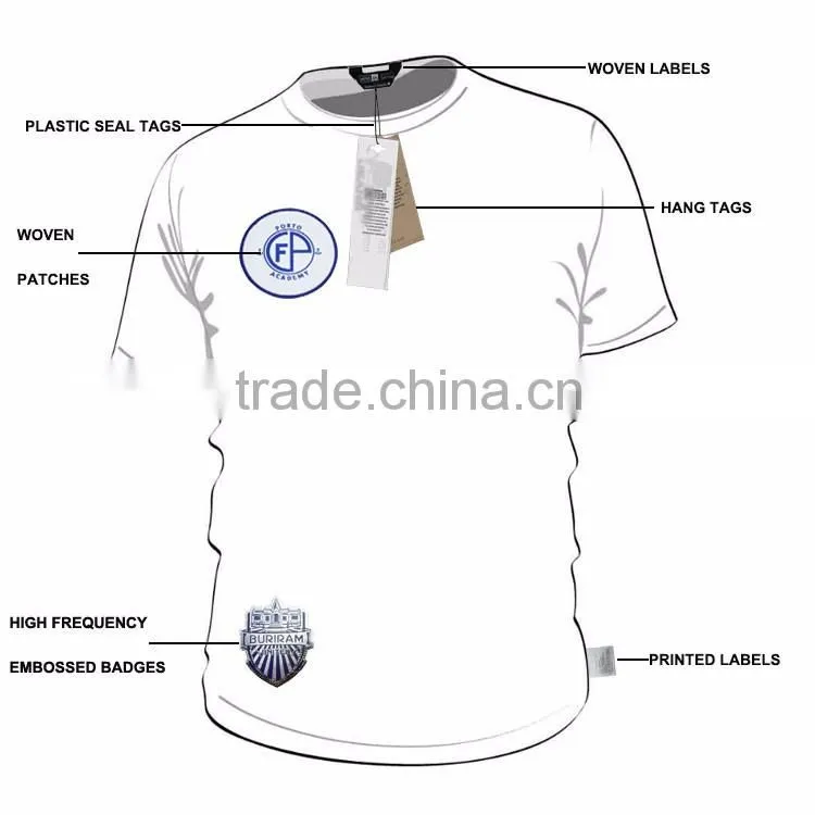 Wholesale high quality customized designed washable eco-friendly garment fabric embroidery badges