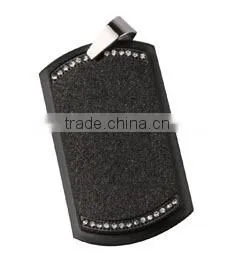 stainless steel newest style sand blast dog tag pendant