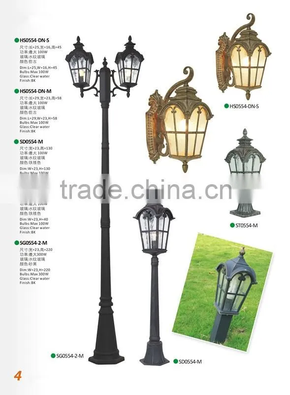 Ip65 Waterproof Wall Mounted Outdoor High Solar Garden Lighting