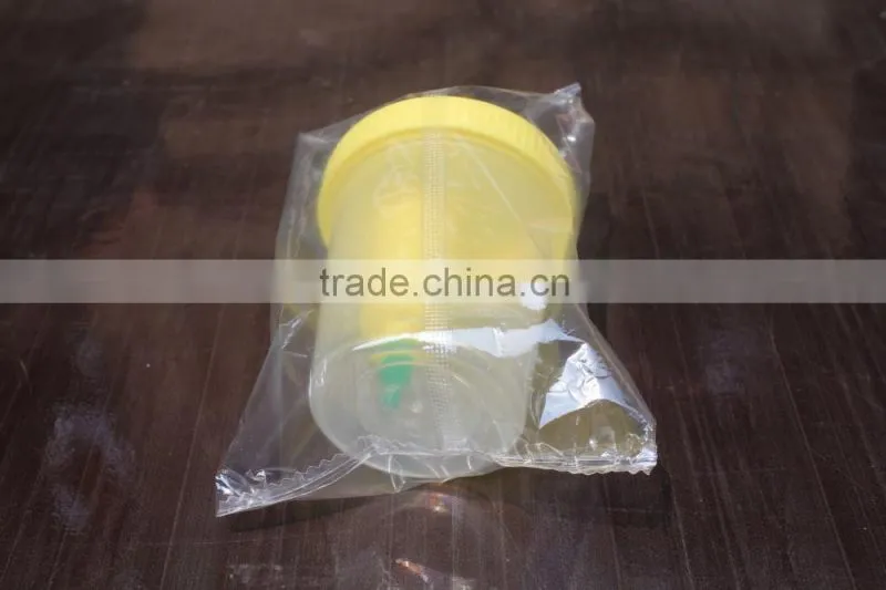 120ml male urine container with needle