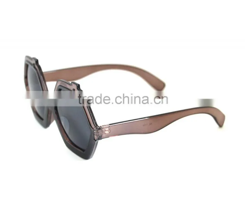 2015 promotion plastic quadrilateral sun glasses UV400 with diamond