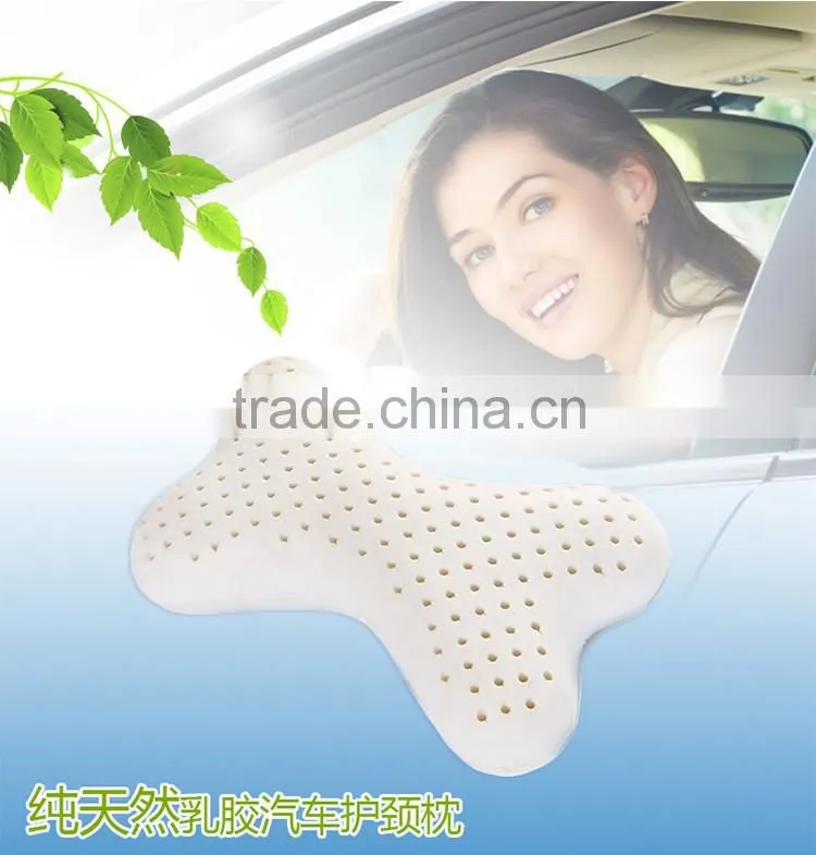 XD-KO001 65D 100% natural latex car massage pillow/car neck pillow with size 30*20*10