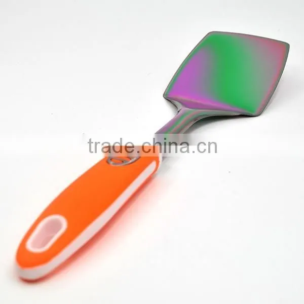 2016 best selling Non-stick TPR handle Titanize kitchen Steak Turner