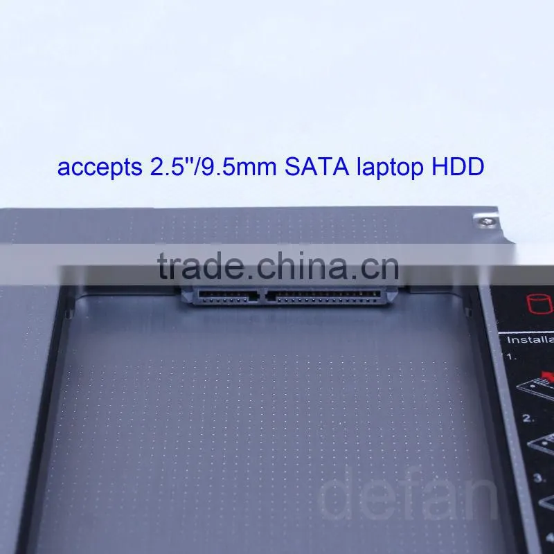 9.5mm 2.5" 2nd hdd hard drive disk caddy for HP 2530P 2540P
