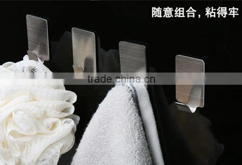 fashional stainless steel adhesive picture rail hooks and steel sticker hook