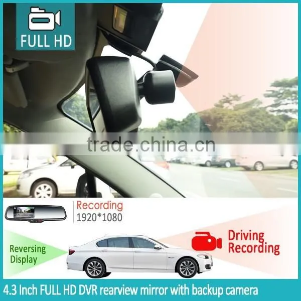 New products built-in Ambarella A7 car dvr rearview mirror anti-glare rearview mirror with car rear view camera