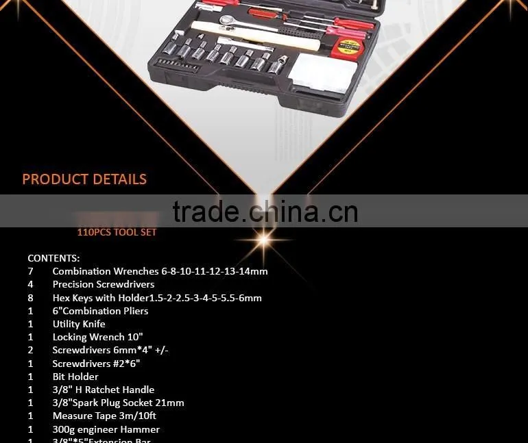 110pcs Kraftwelle Germany Hand Tools Set