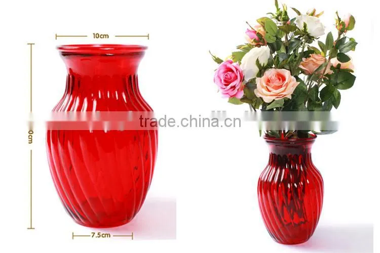 glass flower vase with different spraying colors