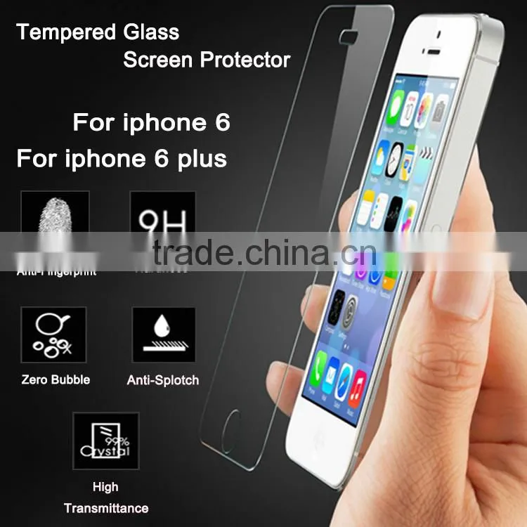 for iphone 6 full screen tempered glass, No crash metal frame
