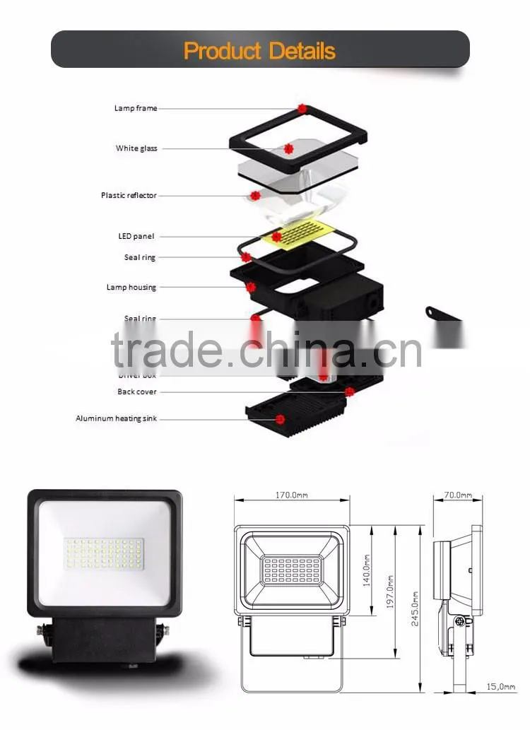 m051711 led flood light smd ip67 aluminium led flood light reflector smd