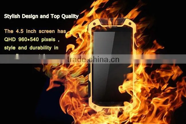 Outdoor smartphone i5800C Smartphone 4.5 Inch QHD IP67 MTK6582 Quad Core 1GB 8GB Android 4.4