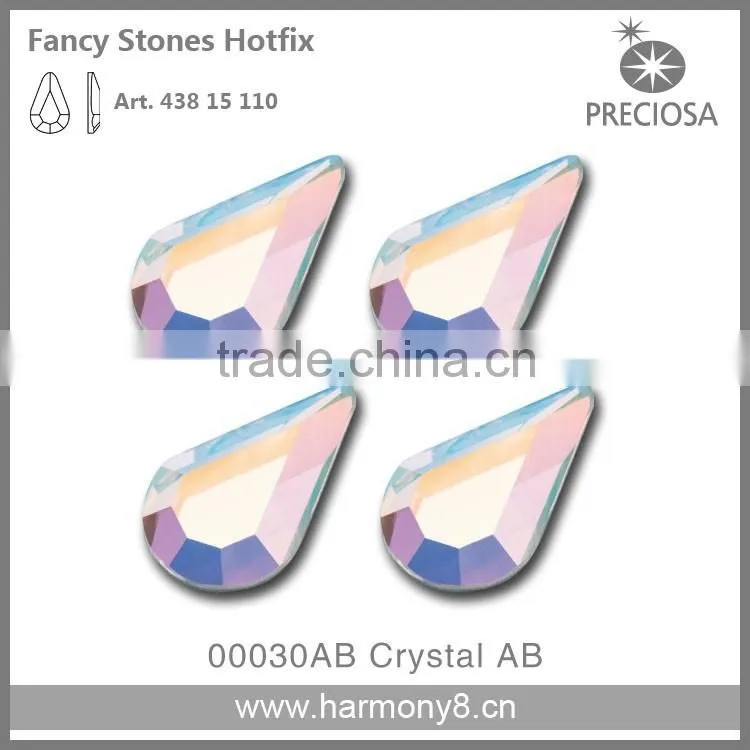 PRECIOSA Flat Back Fancy Stone Hotfix,MC Pearshape FB,ART.438 15 110