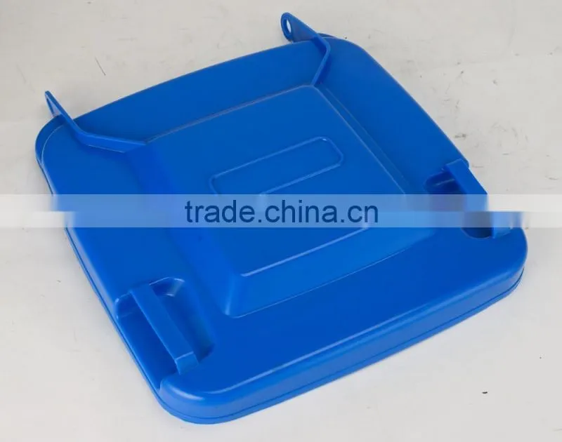 120L Outdoor plastic trash can with two wheels waste bin