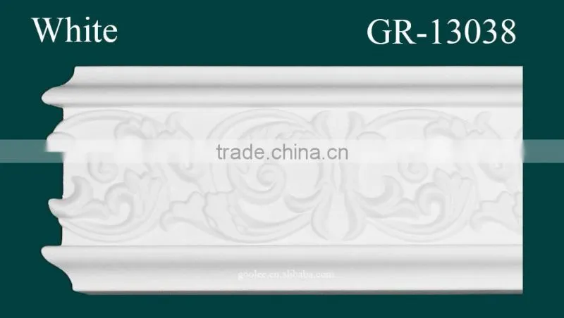 European- style Architectural Decorative PU Carving Cornice Mouldings