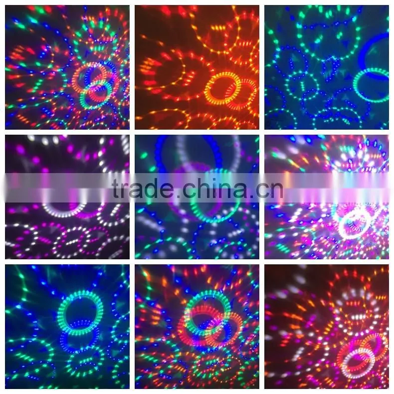 latest style 360 degrees rotating LED crystal magic ball light chrysanthemum RGB mini Disco DJ Ball Stage Lighting wholesale