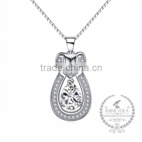 925 sterling silver water drop zircon creative pendant necklace fashion women necklace supplies 6360450