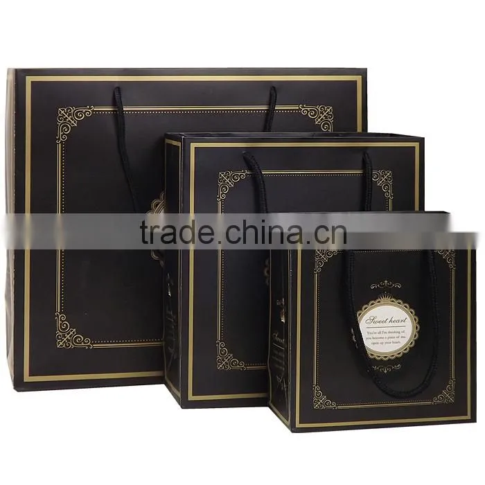 New design High quality Printed Fashion Custom luxury paper shopping bag,decorative gift paper bag ,custom shopping bag