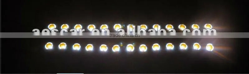 AES DRL 50CM white-yellow K5 light strip 12v ,13 pcs LED light, automatically change color