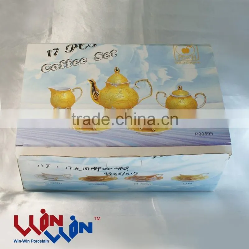 2011 ceramic tea set 17pcs in gift box wwd-130093