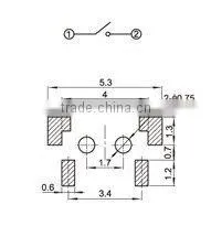 FTHAM04 mini 4 pins rubber tactile switch
