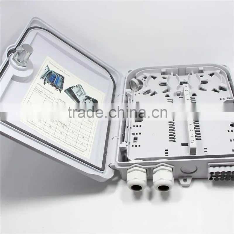 Two inlet port Plastic shell Fiber optic distribution box